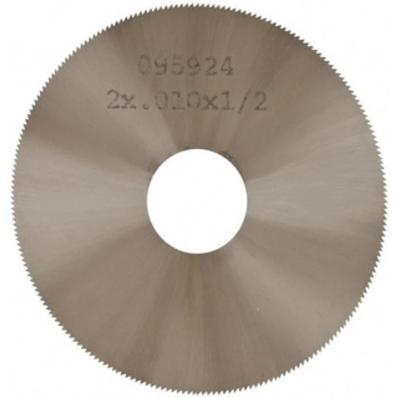Made in USA 2 Diam x 0.01 Blade Thickness, 1/2 Arbor Hole Diam, 190 Teeth, Solid Carbide Jewelers Saw Uncoated X1J010...
